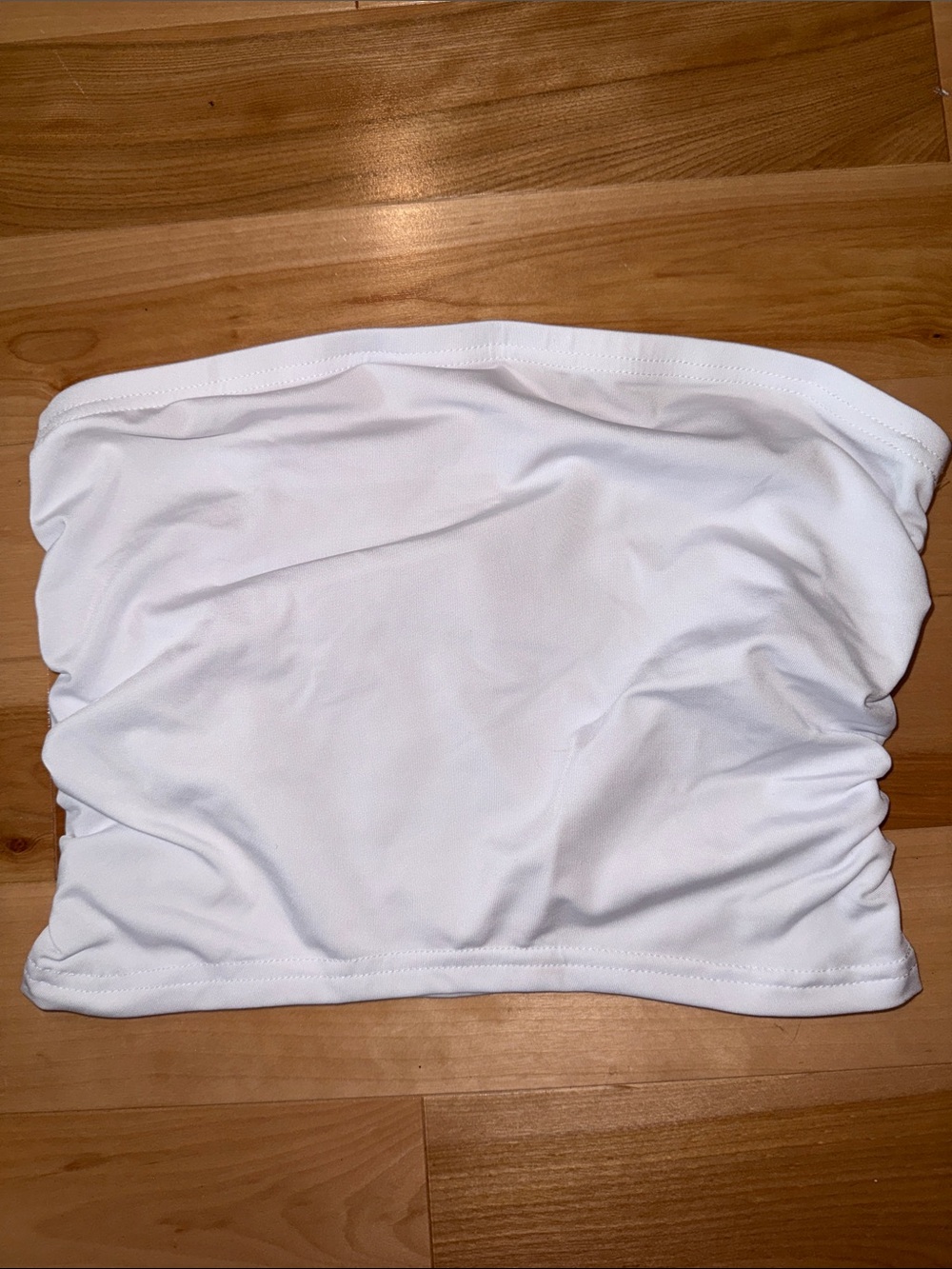 SHEIN White Strapless Seamless Bandeau Top S Like New